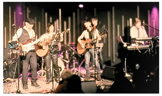 Our band performing live