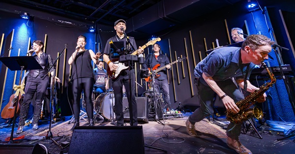 Our band performing live