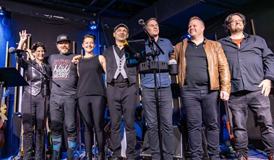 Our band performing live